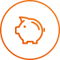 A piggy bank symbol. Subject to your employer’s salary packaging agreement, you could save GST on your car’s running costs.