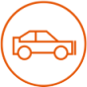 Car profile symbol. By organising your car’s sale, we can release your equity and potentially put cashback into your hands.