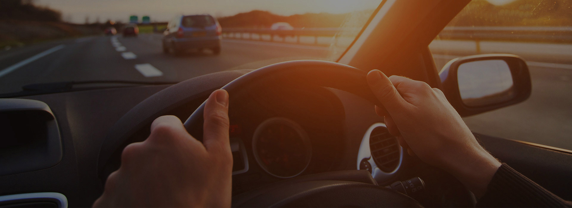 Hands on steering wheel