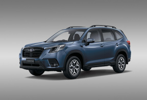 New Subaru Forester on grey background